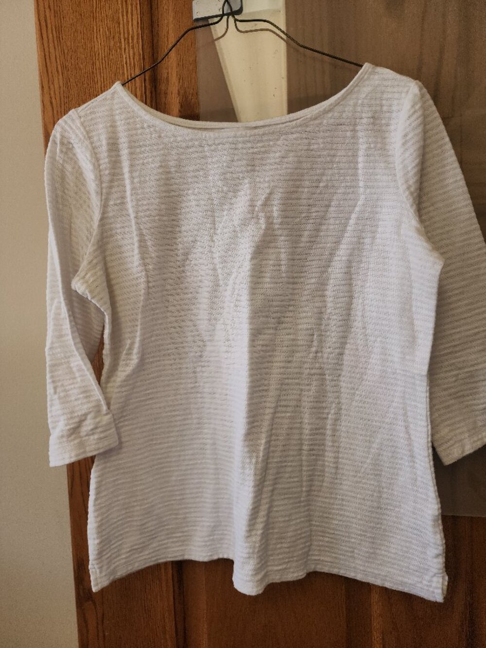 Liz Claiborne 3/4 sleeve white shirt
